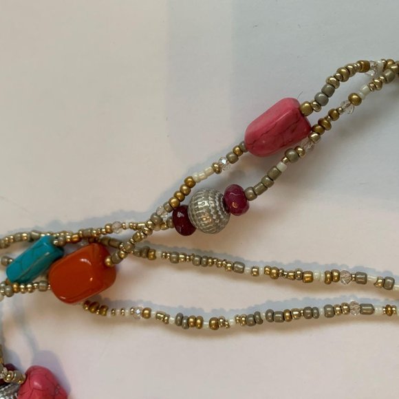 Chico’s NWT Necklace Multi Color Stones 17″ - Picture 5 of 12
